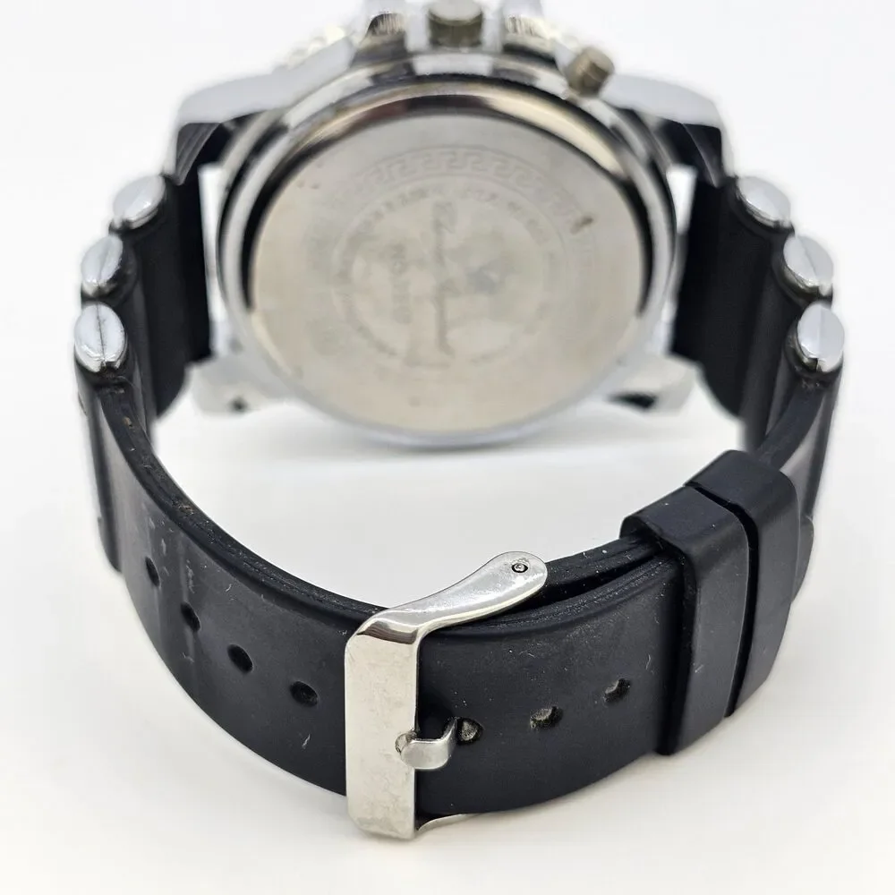 Charles Raymond Men's Watch 52MM Gray Dial Black Plastic Bands‎ New Batteries